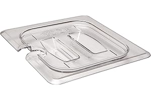 Cambro 60CWCHN135 Food Pan Lid 1/6 Camwear Notched Handle Clear (Pack of 6)