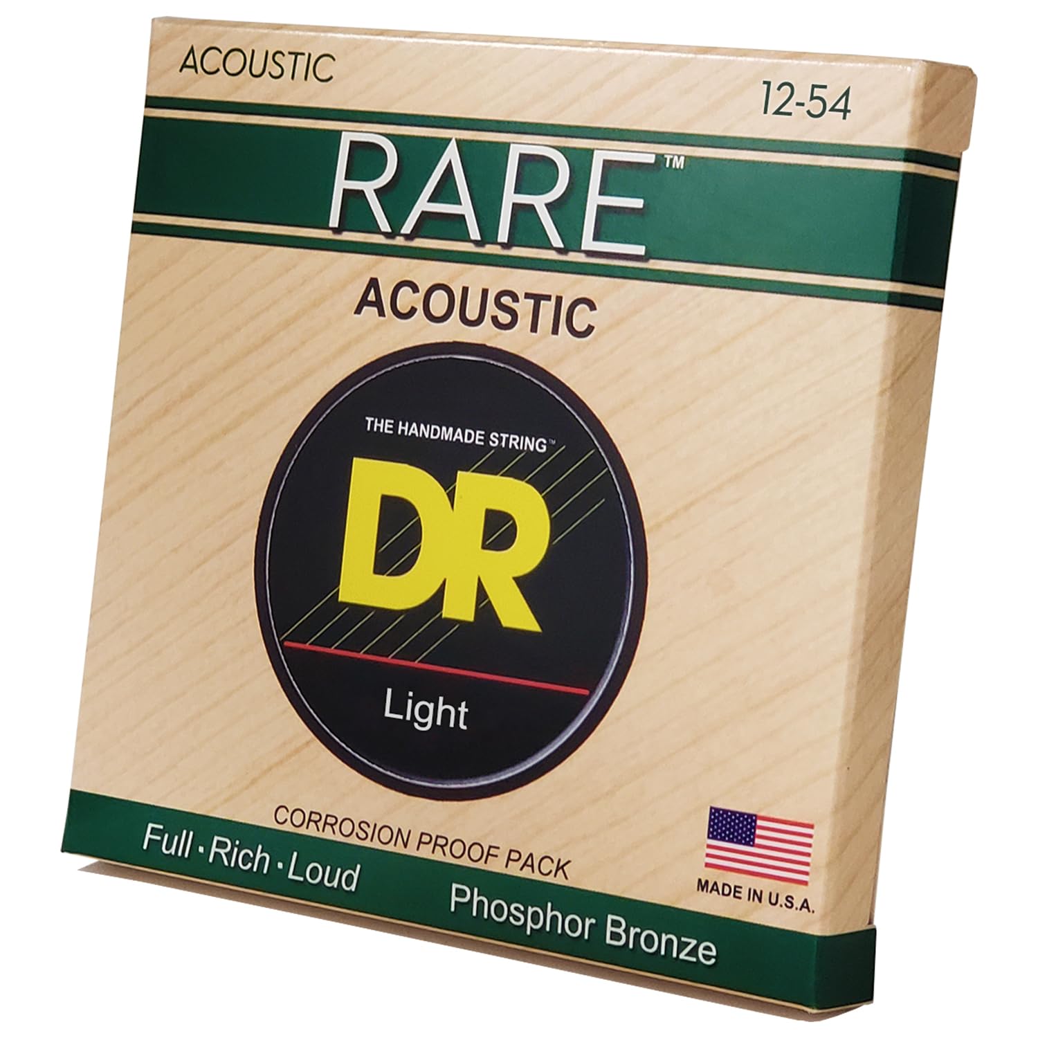 DR Strings RARE™ - Phosphor Bronze Acoustic Guitar Strings: Light 12-54 — image 1