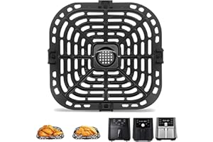 GXF Air Fryer Accessories for Instant Pot Vortex Plus 6 in 1 5.7QT 6 QT Gourmia GAF735 6 QT Air Fryer, Replacement Parts Tray Rack Grill Plate Grill Pan Crisper Plate, Dishwasher Safe