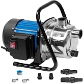 FLUENTPOWER 1HP Portable Garden Transfer Pump, 900GPH Electric Sprinkler Booster Pump, Shallow Well Jet Pump for Home Lawn Ir