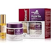 Karseell Purple Hair Mask with Argan Oil for Blonde Silver Gray Hair, Brass Neutralizing Treatment 16.9 fl oz + 1.69 fl oz