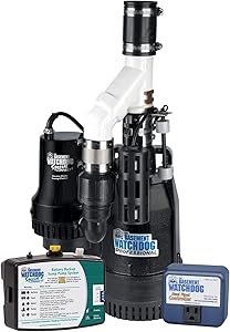 THE BASEMENT WATCHDOG Big Combo CONNECT Model CITS-50 1/2 HP Primary and Battery Backup Sump Pump System with Smart WiFi Capable and 24 Hour a Day Monitoring Controller