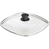 Lodge Square Tempered Glass Lid (10.5 Inch) – Fits Lodge 10.5 Inch Square Cast Iron Skillets and Grill Pans