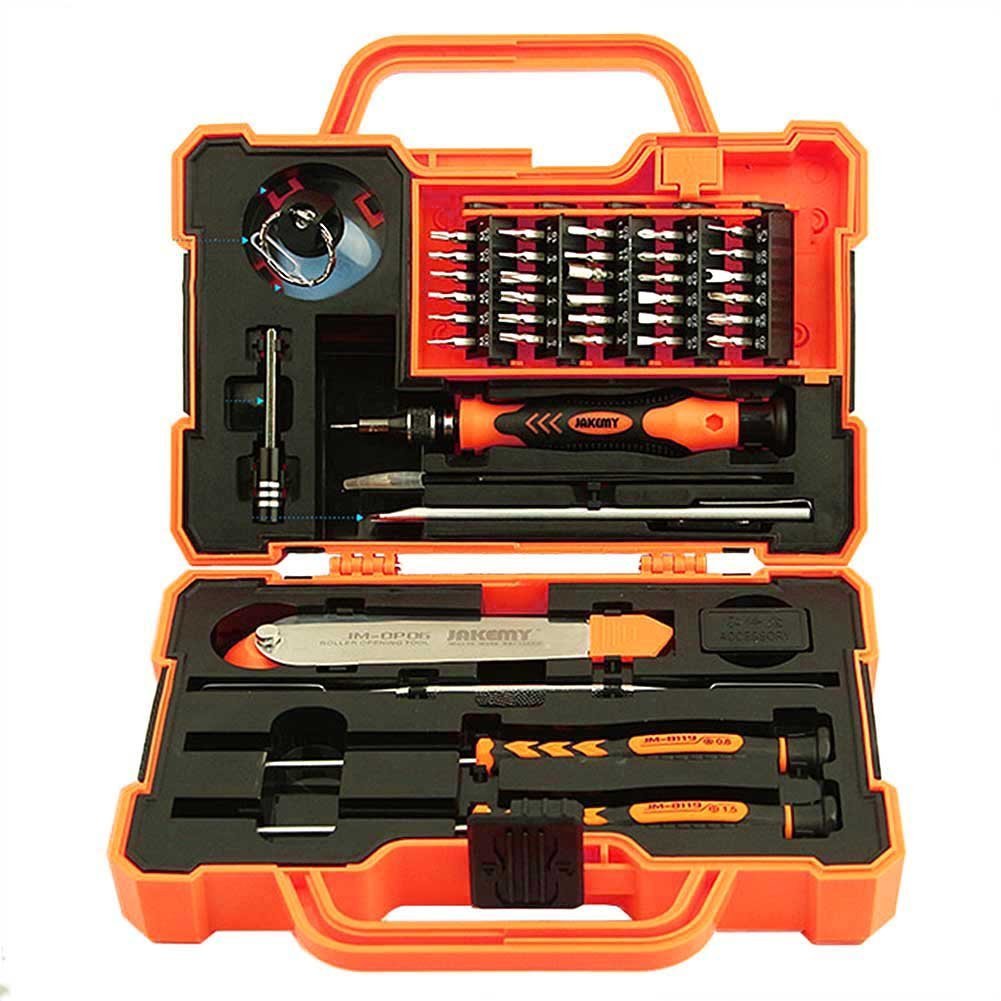 Candora™ 45 in 1 Electronics Repair Tool Kit Multi Bits Screwdriver Set with Tweezers Spudger for Laptop Smartphone Tablet Repair