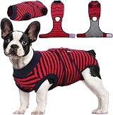 Kuoser Dog Surgery Recovery Suit Soft Elastic Post-Op E-Collar Alternative XS