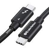thumbnail image 2 of Thunderbolt 4 USB-C Cable – 240W Charging, 40Gbps Data, 8K Video, For MacBook, Dell, Phones (0.5m/1m/1.5m) 2 of 9