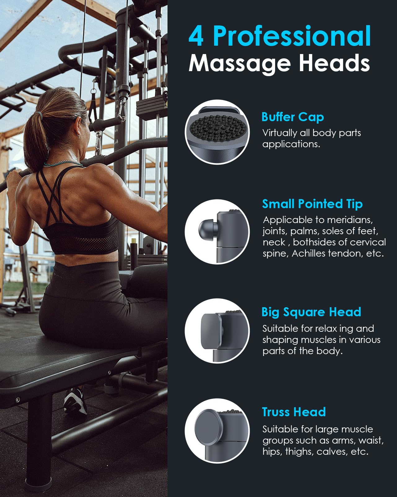 HOMEASY Deep Tissue Vibrating Muscle Massager, Muscle Vibration Massager Tool, Back Massager for Pain Relief Deep Tissue (Upgraded)