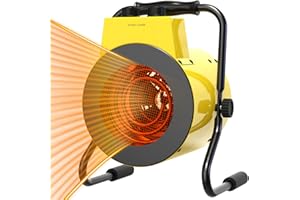 KARVEDEN Outdoor Heater - Electric Patio Heater 1500W, 3S Fast Heating, Overheat Protection, Portable Heater for Green House, Tent, Flower Room