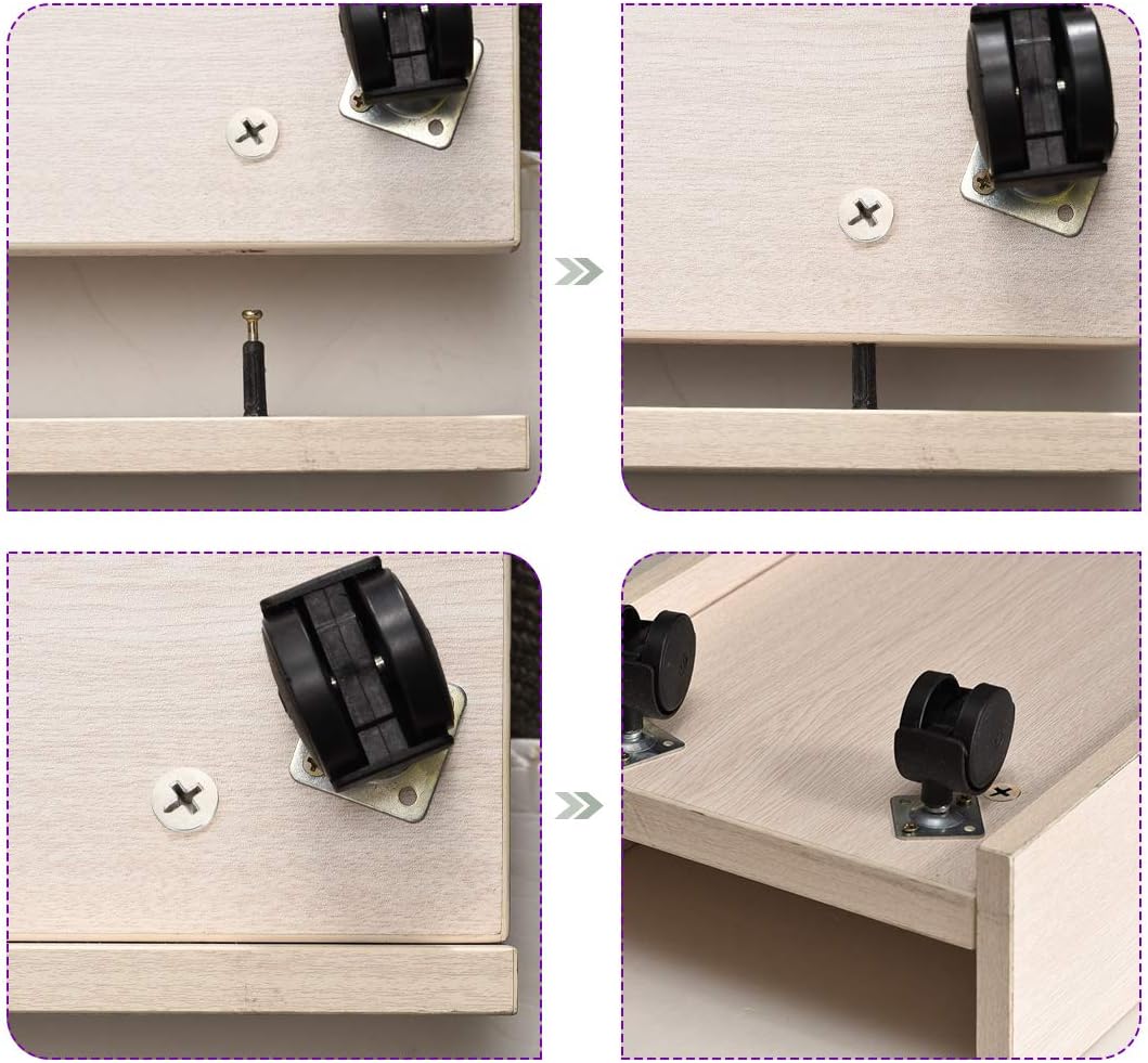 sourcing map 3-in-1 Furniture Connecting Kit 15mm Outer Dia Cam Fitting, M6x40mm Dowel Screws, M6 Pre-Inserted Nut 10 Sets - Image 5