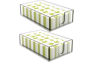 Rubtlamp 2Pcs Acrylic Napkin Holder Bathroom - 0.2Inch Thickness Acrylic Guest Towel Napkin Holder - Hand Towel Tray for Kitchen, Parties, Weddings, Party, Hotel, Restaurant (Clear, 9”X5.5”X2.5”)