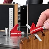 Woodpeckers Mini Combination Square, Check Square and 45&deg; in Tight Joinery with 1/2" and 1/4" Blades, Made in USA - MNCSQ-AL