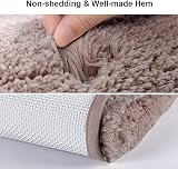 Non Slip Toilet Mat 50x60cm Taupe U Shape Ultra Thick Microfiber view 5