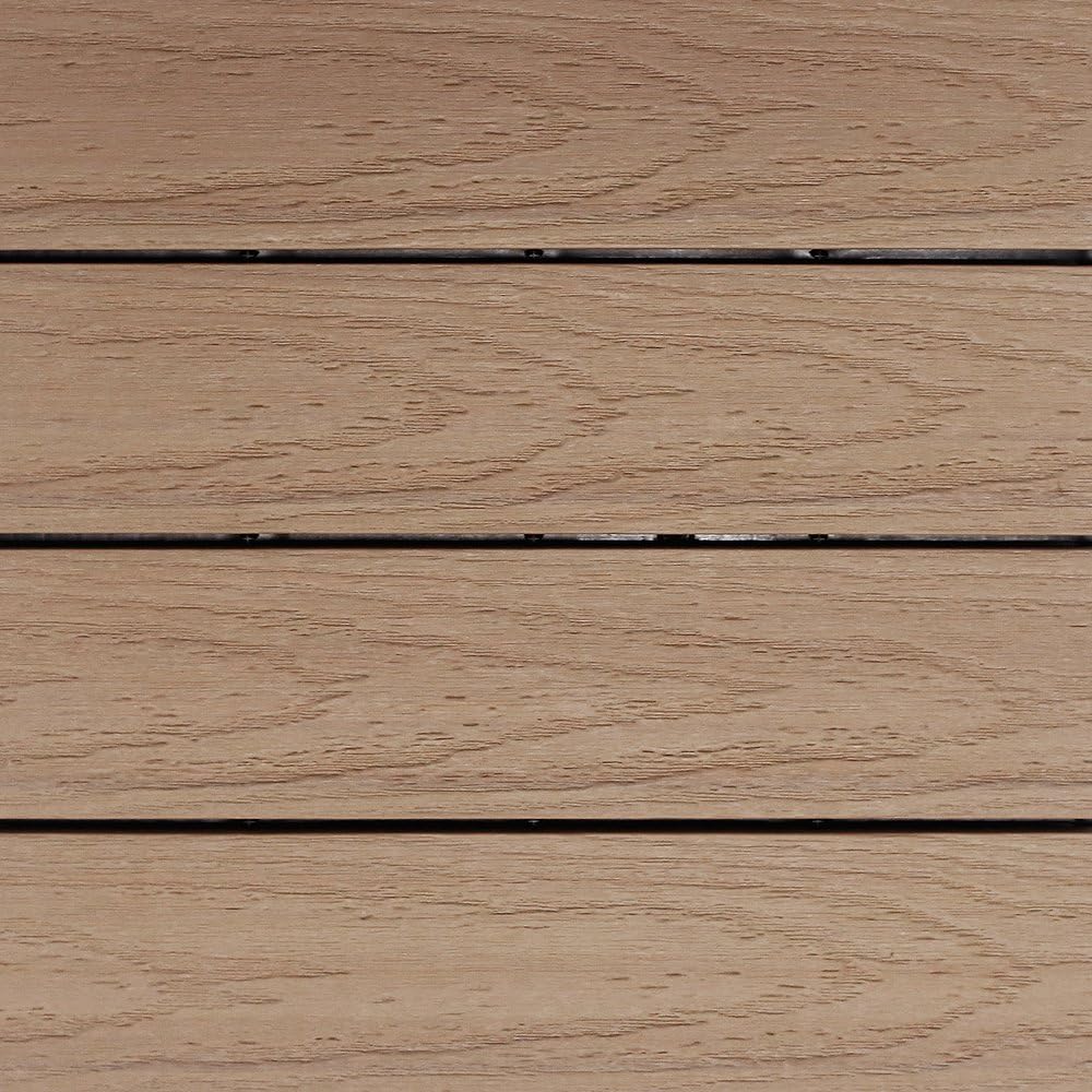 NewTechWood Ultrashield Naturale Outdoor Composite Quick Deck Tile (10 Case), 1' x 1' (Canadian Maple)