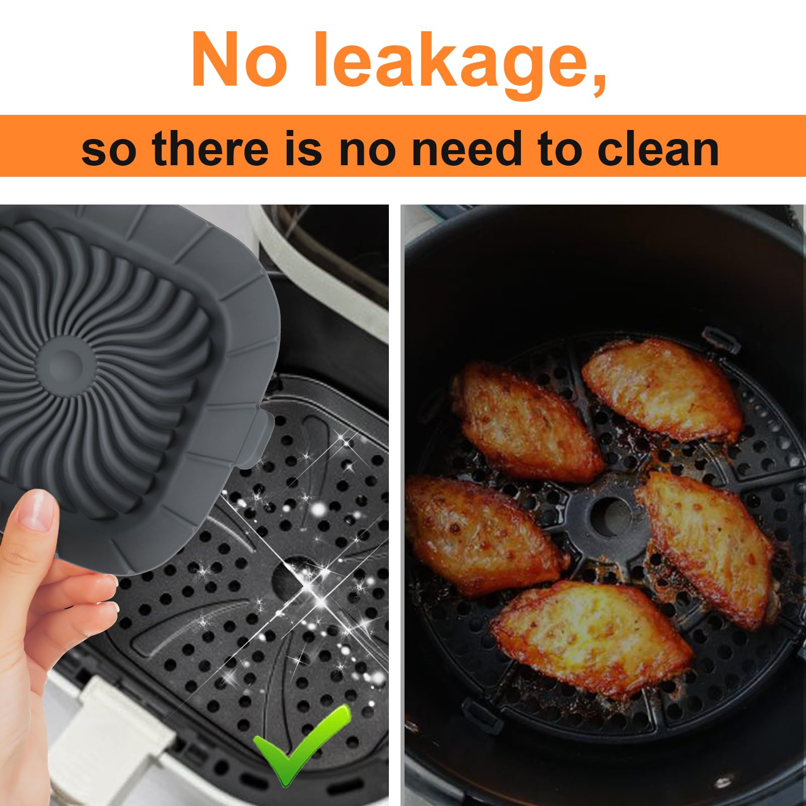 Air Fryer Silicone Liners for Most 1-2 Qt Mini Air Fryer, 3 Pack Square Small Air Fryer Liners Silicone Reusable Airfryer Liners Accessories for COSORI, Ninja, CHEFMAN