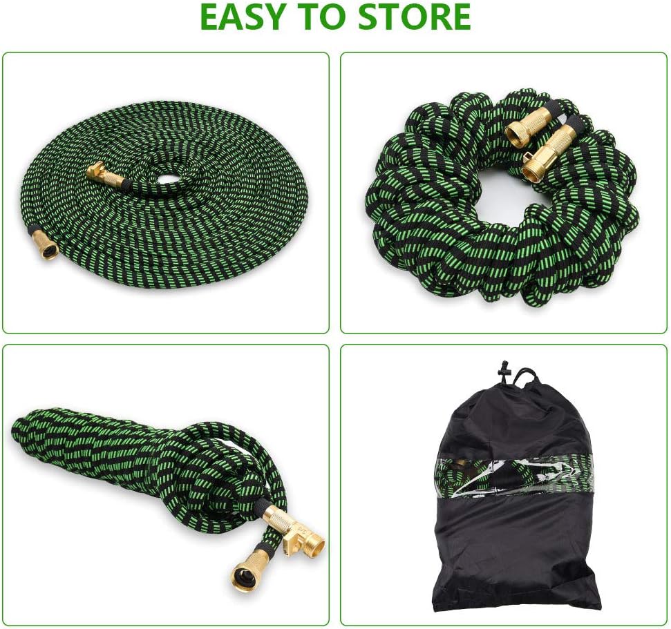 Give Me 150FT Garden Hose, Expandable Garden Hose 150FT Hose with 10 Function Spray Nozzle - Durable No-Kink & Lightweight Flexible Water Hose with 3/4" Solid Brass Fittings & Extra Strength Fabric : Garden & Outdoor