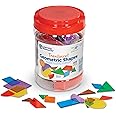 Learning Resources Translucent Geometric Shapes - 408 Pieces, Grades Pre-K+ | Ages 4+ Preschool Learning Materials, Manipulative Shapes, Early Geometry Skills, Classroom Accessories, Teacher Aids