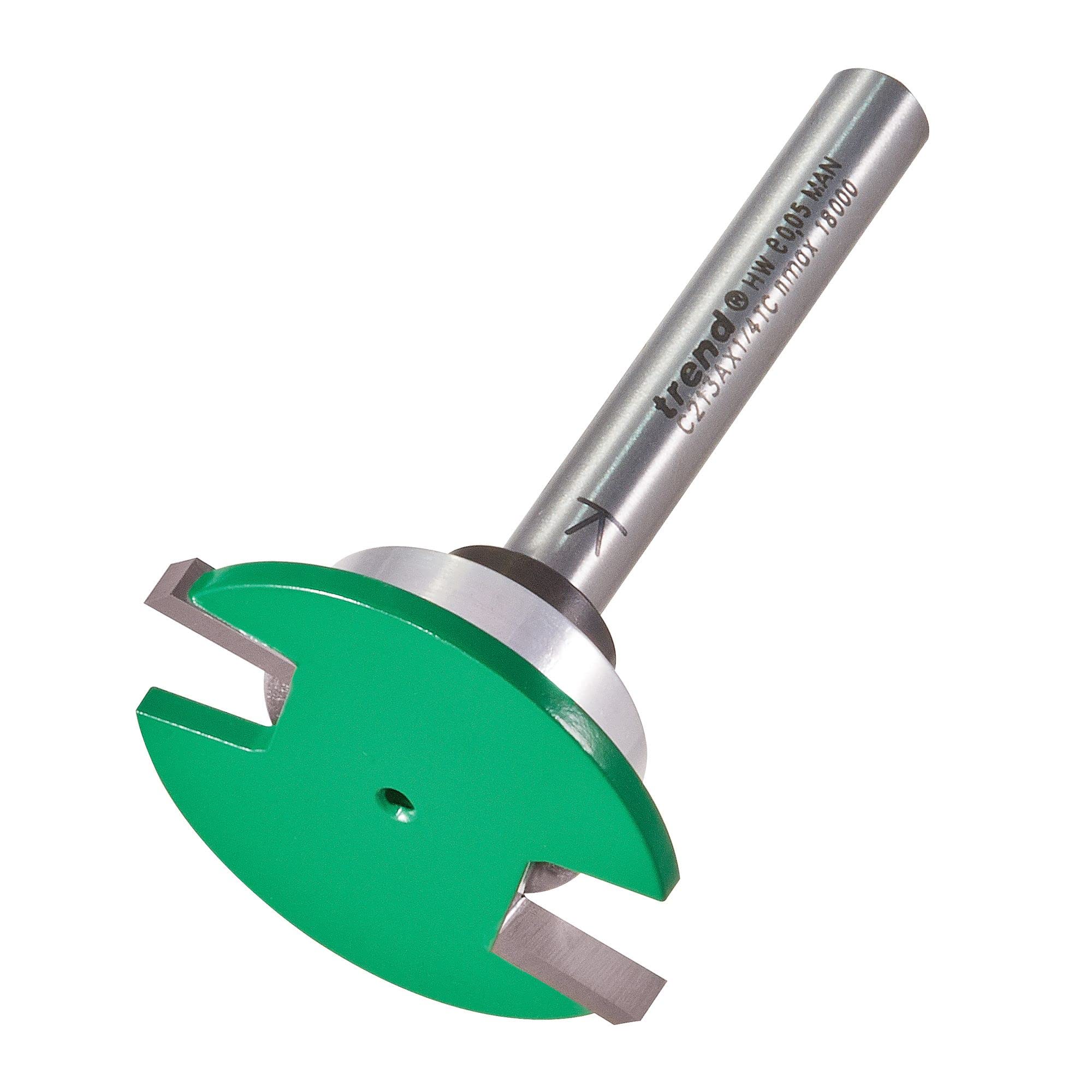 Trend CraftPro Weatherseal Groover Router Cutter, 1/4 Inch Shank, 34mm Cut Diameter & 3mm Cut Length, Tungsten Carbide Tipped, Bearing Guided, C213AX1/4TC