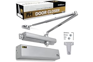 Commercial Door Closer Automatic Heavy Duty High Traffic Adjustable ANSI/BHMA Grade 1 Standard, UL Listed ADA Compliant Hydra