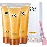 NEWUREHO 3 Pack 98.4% Gold Peel Off Facial Mask, Golden Exfoliating Mask for Blackhead and Pore Cleansing, Gold Foil Tear off Mask Anti-Aging Anti-wrinkle Reduces Fine Lines and Deep Cleansing