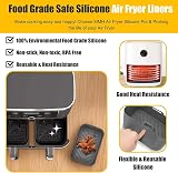 Zaid Silicone Air Fryer Liners 2 Pack for Ninja Foodi & 8-10QT Baskets view 4