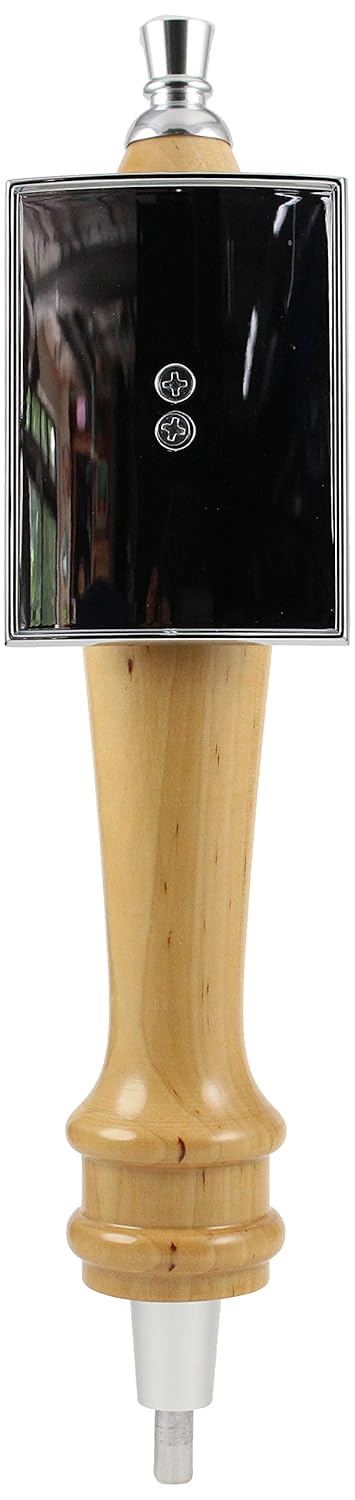 Beer Tap Handle - 11.26" Natural Wood Keg Tap with Silver Parts for Draft Kegerators, Bars, Homebrewers by Taphandles (Pub Style)