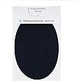 Haberdashery Online - Iron-On Patches for Tracksuits & Sportive Clothing, 6 Elbow or Knee Patches, Easy to Use, Durable, 5.47x3.66 inch, Black, 50% Polyester 50% Cotton