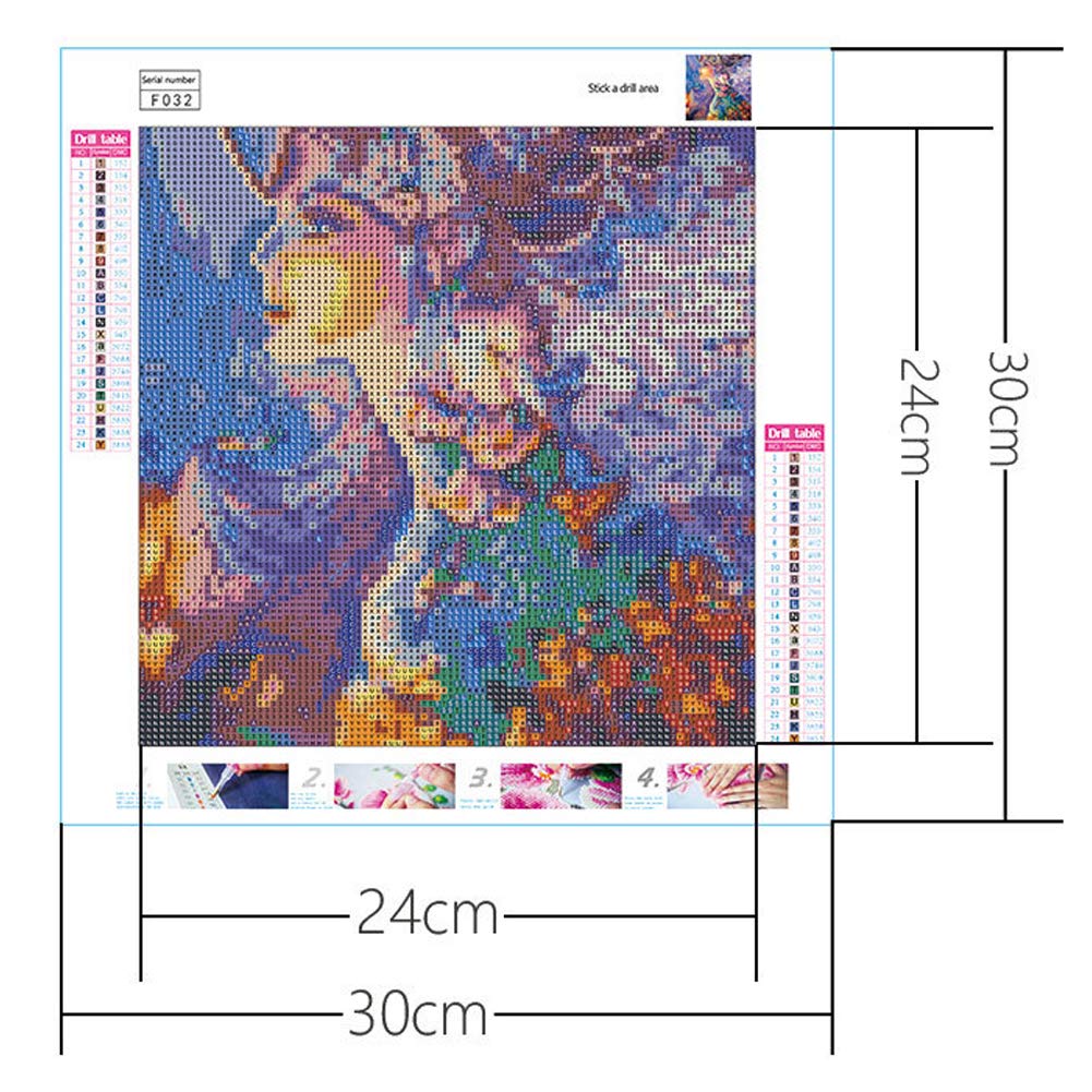 MYSNKU 5D DIY Diamond Painting Kits Full Drill Diamond Embroidery for Adults and Children,Home Art Craft Wall Decor (Beauty, 30x30 cm)