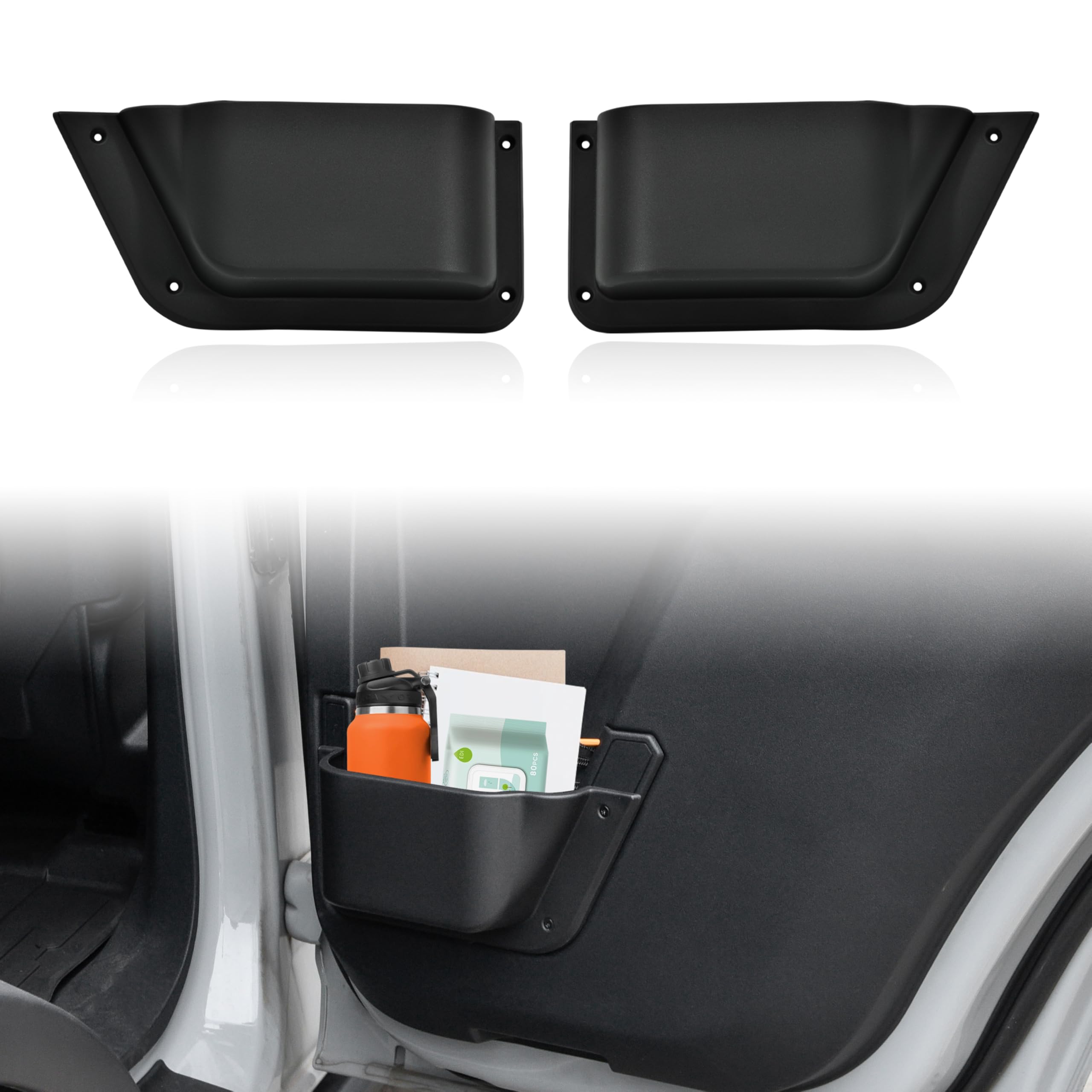 Photo 1 of KEWISAUTO Rear Door Storage Box for Ford Bronco 4 Door 2021-2025, Door Side Tray Insert Handle Pocket Glove Box Organize Storage Expansion for 2021-2025 Ford Bronco 4 Door (2PCS)