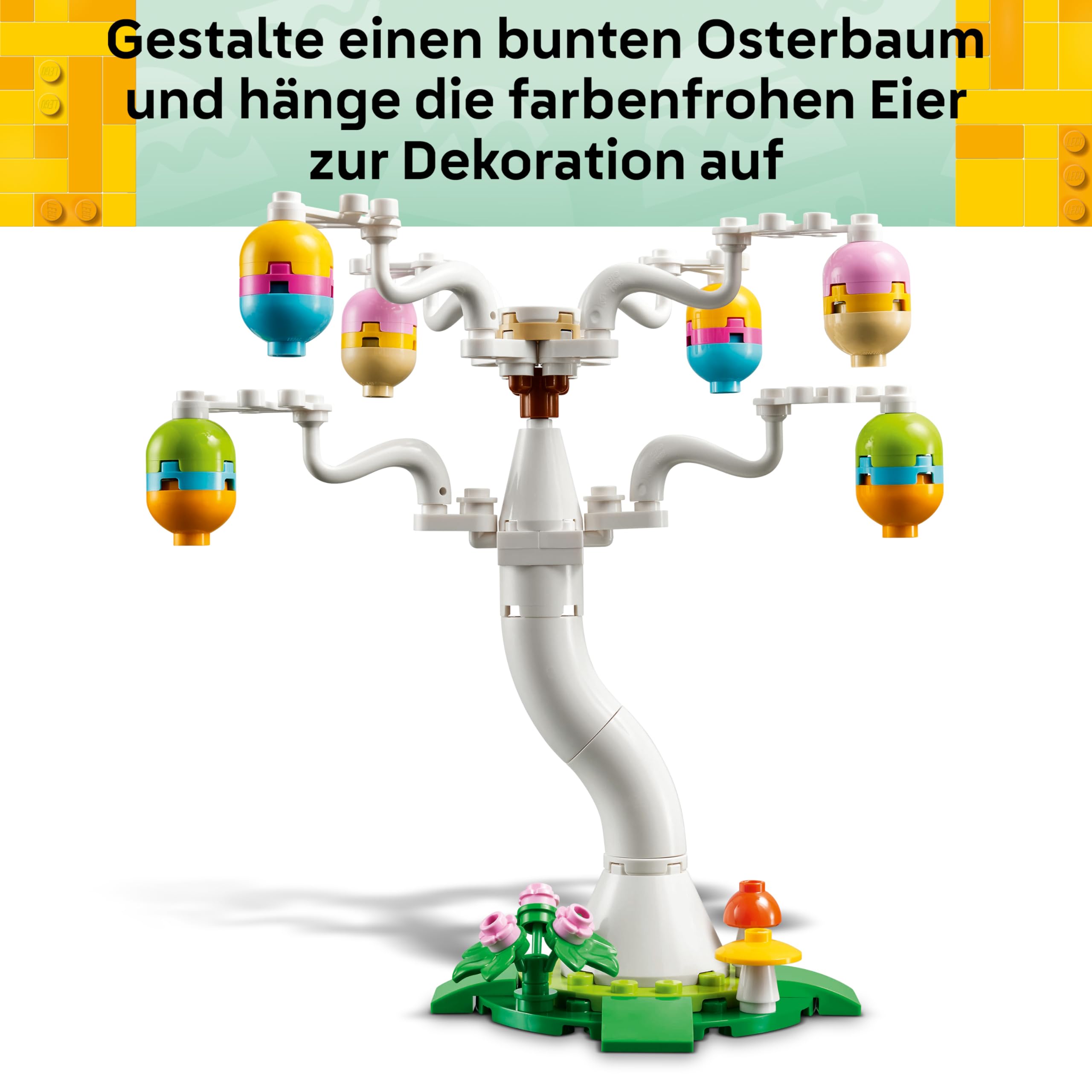 LEGO Osterhase und Ostereiersuche - Kinderspielzeug mit Hasen & Vogel Tierfiguren - Mit Baum & Wagen - Kreatives Konstruktionsspielzeug - Geschenk für Mädchen & Jungen ab 8 Jahren - 40808 4