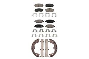 Transit Auto Front Rear Ceramic Brake Pads And Parking Shoes Kit Replacement For Nissan Altima INFINITI G35 350Z KCN-100001