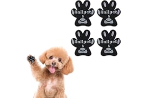 ROILPET Dog Paw Protector Anti-Slip Pads, Toe Grips for Dogs from Slipping On Hardwood Floors, Stronger Self-Adhesive Paw Pad Provide Traction for Senior, Injured Dogs, (12 Sets - 48 Pads, S)