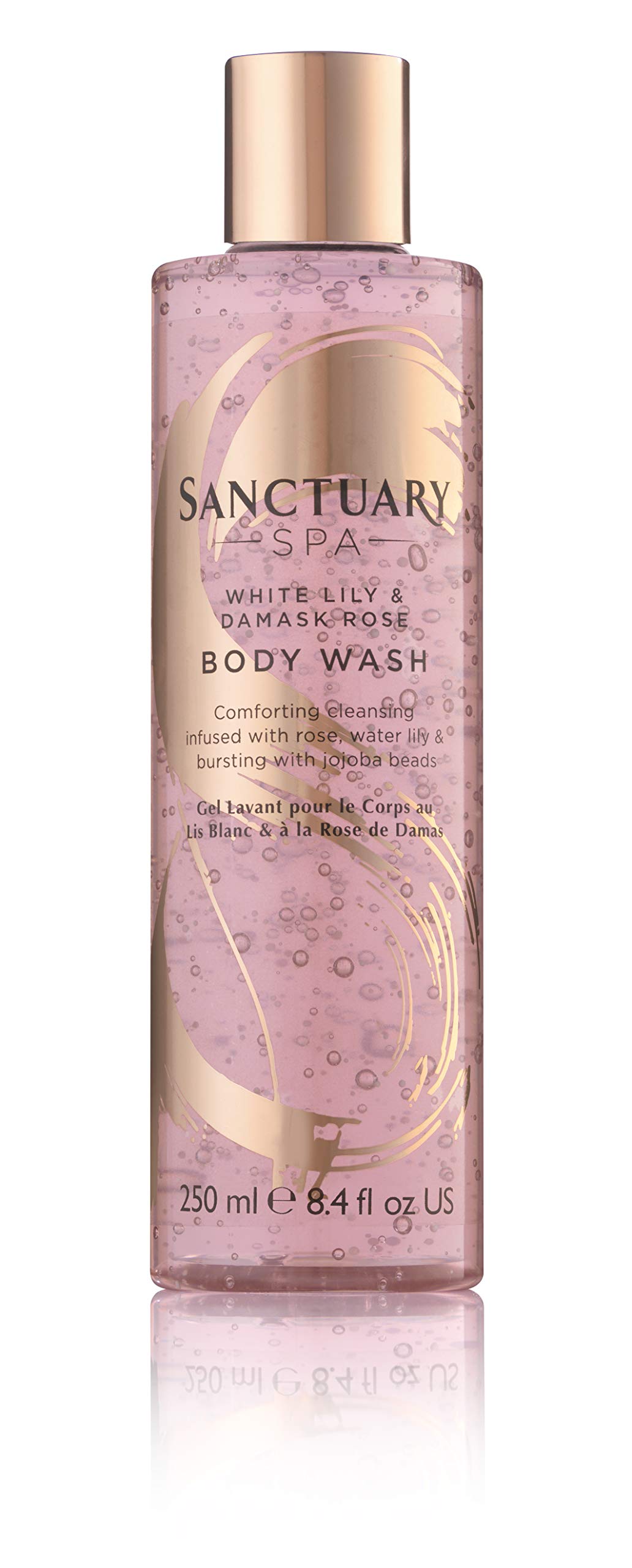 Sanctuary Spa Shower Gel, White Lily and Damask Rose Body Wash, Vegan and Cruelty Free 250ml — image 1