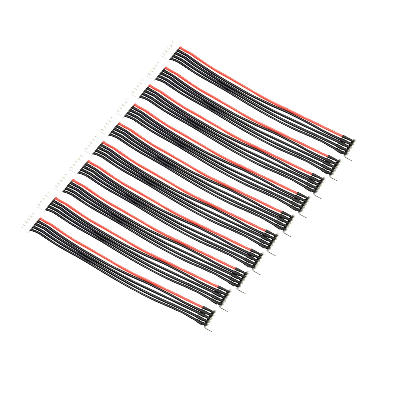 LINSYRC 10pcs 4S 5-Pin JST XH Male to Female Connector Plug Lipo Balance Extension Lead Cable with 15cm 22AWG Silicone Wire (4S)