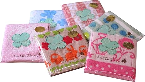 Amazon Co Jp タオルの萩原 おまかせ 無撚糸 シャーリング 色柄おまかせ タオルハンカチ 6枚組 ラッピング付 Ms Omakase Th6p ホーム キッチン