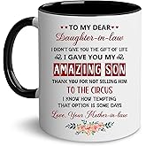PENHAL Valentine Gift for Daughter In Law - To My Dear Daughter-in-laws Mug - Son's wife Mug - Mothers Day, Birthday Gifts From Mother In Laws, Father In Laws Cup 11OZ