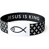 Lusinus Bible Verse Bracelets with Touch Chip, Tap to Read Scripture, Christian & Jesus Bracelets for Men Women Teens, Easter Gifts for Teens, Lent Faith Gifts