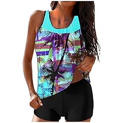 Tankini Swimsuits for Women Tummy Control Blouson