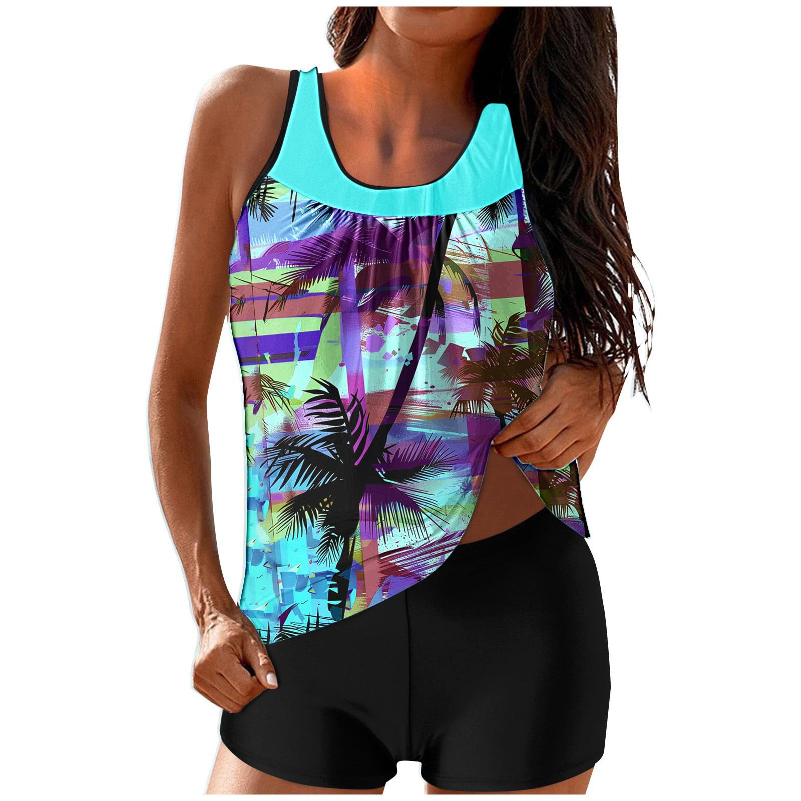 Tankini Swimsuits for Women Tummy Control Blouson