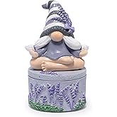 Hodao Zen Lavender Gnome Figurine with Aromatherapy Wax & Jewelry Box – Serene Home and Yoga Room Decor for Mindful Living, R
