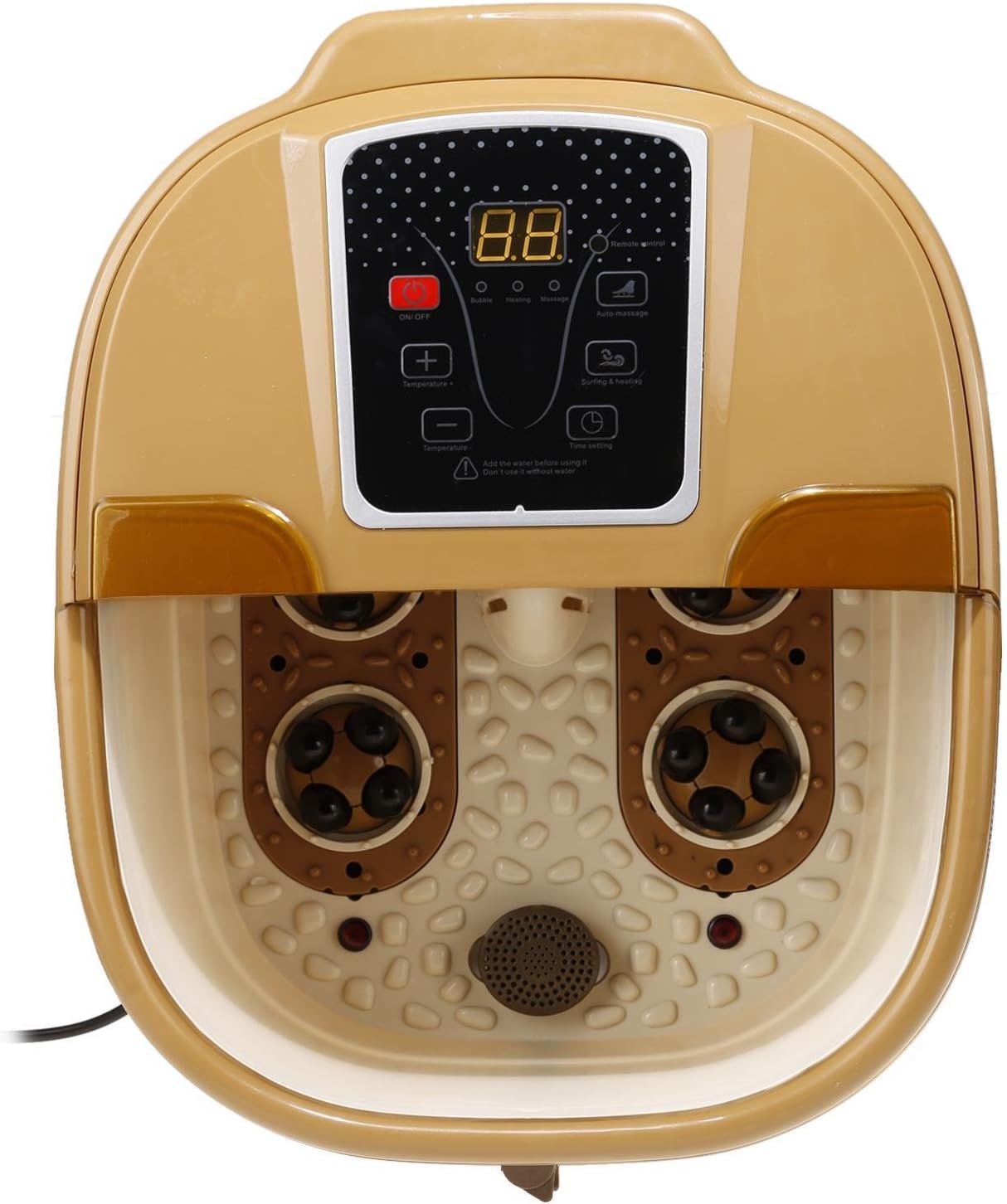 Dtemple Portable Foot Spa Bath Massager Bubble Heat LED Display Vibration Infrared