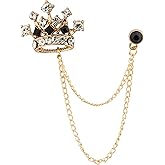 Knighthood Men's Crown Chain Brooch for Men