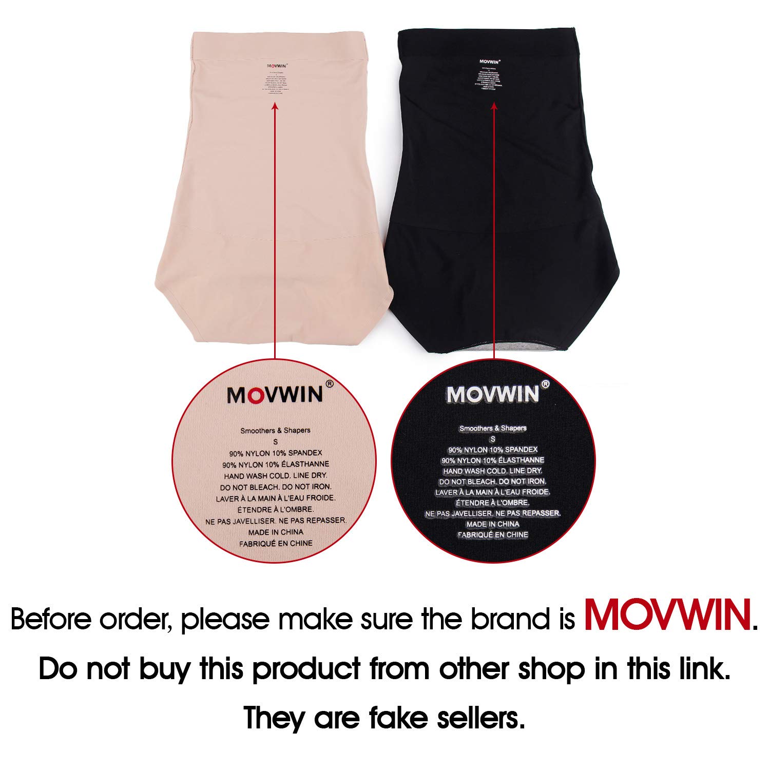 MOVWIN Culotte Gainante Femme Gaine Amincissante Ventre Plat Culotte Sculptante Taille Haute Invisible Panty Gainant Grande Taille