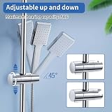 Joyoldelf Shower Head Holder Bracket 19-25mm Detachable Adjustable Chrome view 3