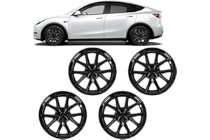 18in Wheel Hub Cap Snap On Bright Black Hub Caps Wheels Rim Cover 2017-2024