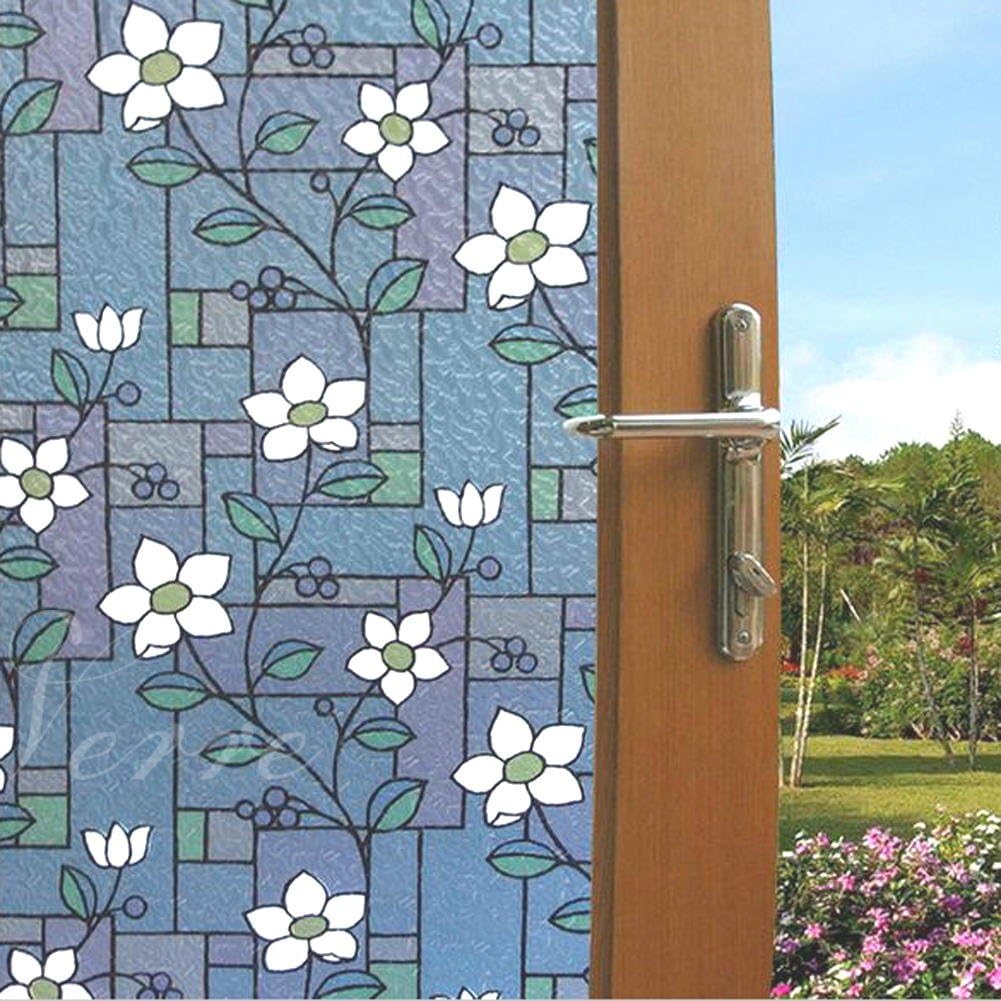 Verre Static Decorative Stained Frosted Window Glass Film -MP003-2 (90cms x 140cms)
