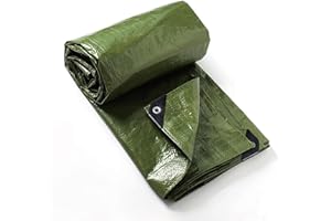 GUARD SHIELD Tarp Green 9x15 Feet Multi Purpose Waterproof Poly Tarp Cover 5mil