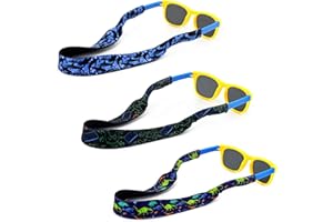 Hzran Eyeglass Strap for Kids, No-Tail Adjustable Glass Retainers for Boys & Girls, Floating Sunglass Lanyard for Children