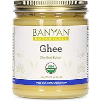 Banyan Botanicals Ghee - Certified Organic - From Grass Fed Cows - 7.5 oz - Gourmet Clarified Butter