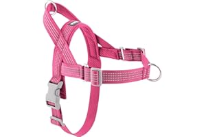 APakBak No Pull Dog Harness with Handle, Adjustable Soft Mesh Padded Reflective Walking Harness with Front Clip for Small Med