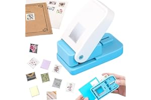 Rectangle Hole Punch, Stamp Rectangle Paper Punch, 1x0.8inch Portable Punchs Cutter for Card Making, Scrapbooking, DIY Make